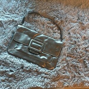 NYC Metallic Silver Clutch